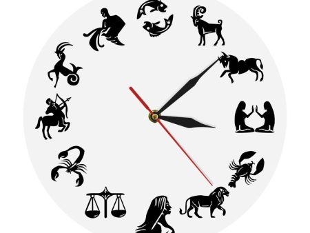 Astrology Art Zodiac Sign Wall Watch Clock Gift For Cheap