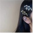 Wholesale personality snake-shaped hairpin ladies cold style retro frog buckle alloy rhinestone clip bangs clip on Sale