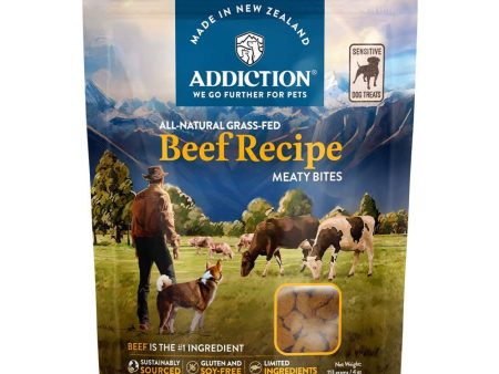 20% OFF: Addiction Meaty Bites Grain Free Beef Dog Treats 4oz on Sale