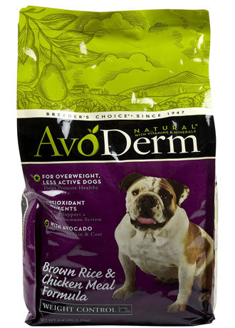 Avoderm Natural Weight Control Formula Dry Dog Food 26lb Supply