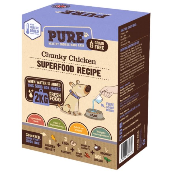 PURE Chunky Chicken Freeze Dried Dog Food Sale