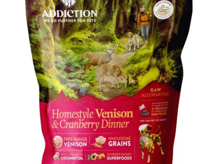 20% OFF: Addiction Homestyle Venison & Cranberry Dinner Raw Alternative Dog Food 2lb Online