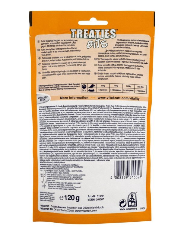 Vitakraft Treaties Bits Turkey & Mint 120g Sale