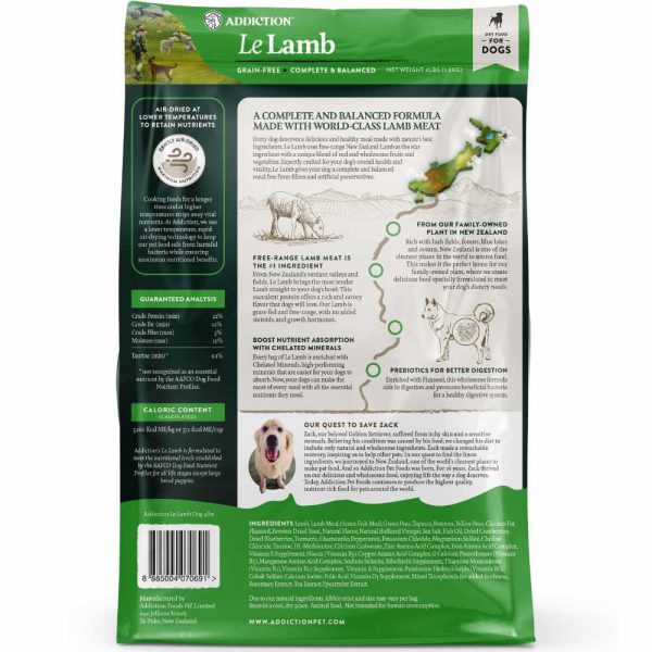 25% OFF BUNDLE DEAL : Addiction Le Lamb Grain Free Dry Dog Food For Sale