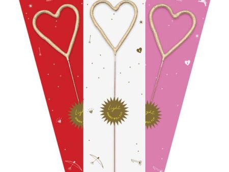 Big Gold Heart Sparkler Wand Sale