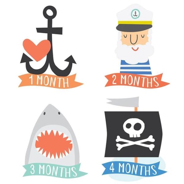 Little Captain Milestone Stickers Hot on Sale