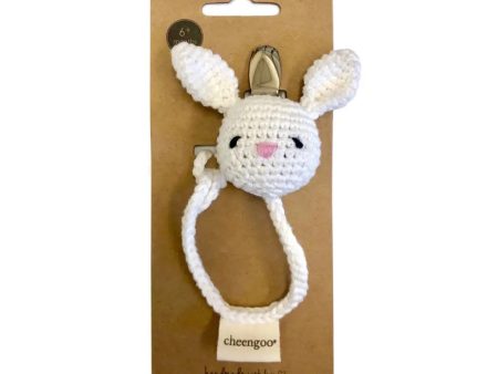 Handmade Crocheted Cotton Pacifier Clip - Bunny Online