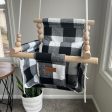 Indoor Baby Child Swing - Black Buffalo Check Fashion