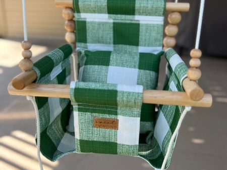 Outdoor Baby Child Swing - Green Buffalo Check Online Hot Sale