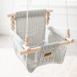 Indoor Baby Child Swing - Black Ticking Online Sale