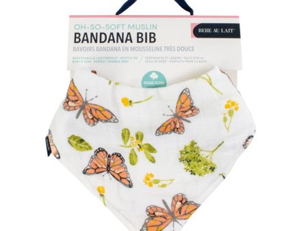 Oh So Soft Muslin Bandana Bib - Butterfly Cheap