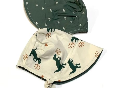 Organic Reversible EcoBonnet Sun Hat - Dinosaurs Over the Rainbow Cheap