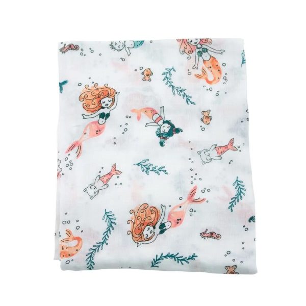 Oh So Soft Muslin Swaddle - Mermaid Online Hot Sale