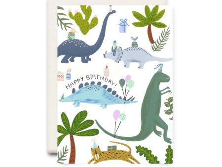 Dino Birthday Greeting Card Fashion