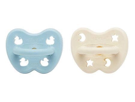 2 Pack Colorful Natural Rubber Pacifier 0-3 months on Sale