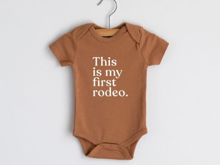 This Is My First Rodeo Bodysuit - Camel Online now