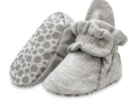 Organic Cotton Baby Booties - Heather Gray on Sale