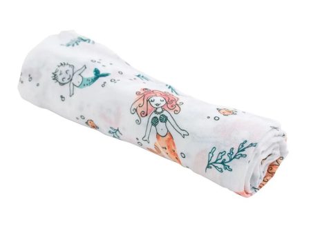 Oh So Soft Muslin Swaddle - Mermaid Online Hot Sale