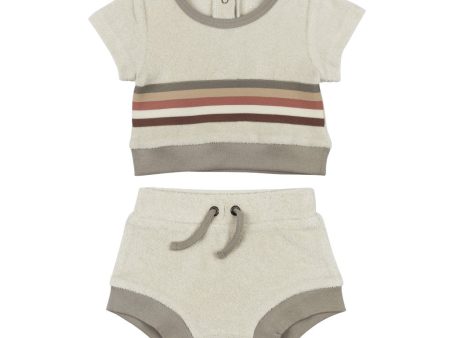 Organic Terry Tee & Shortie Set - Neutrals Supply