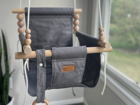 Indoor Baby Child Swing - Gray Online Hot Sale